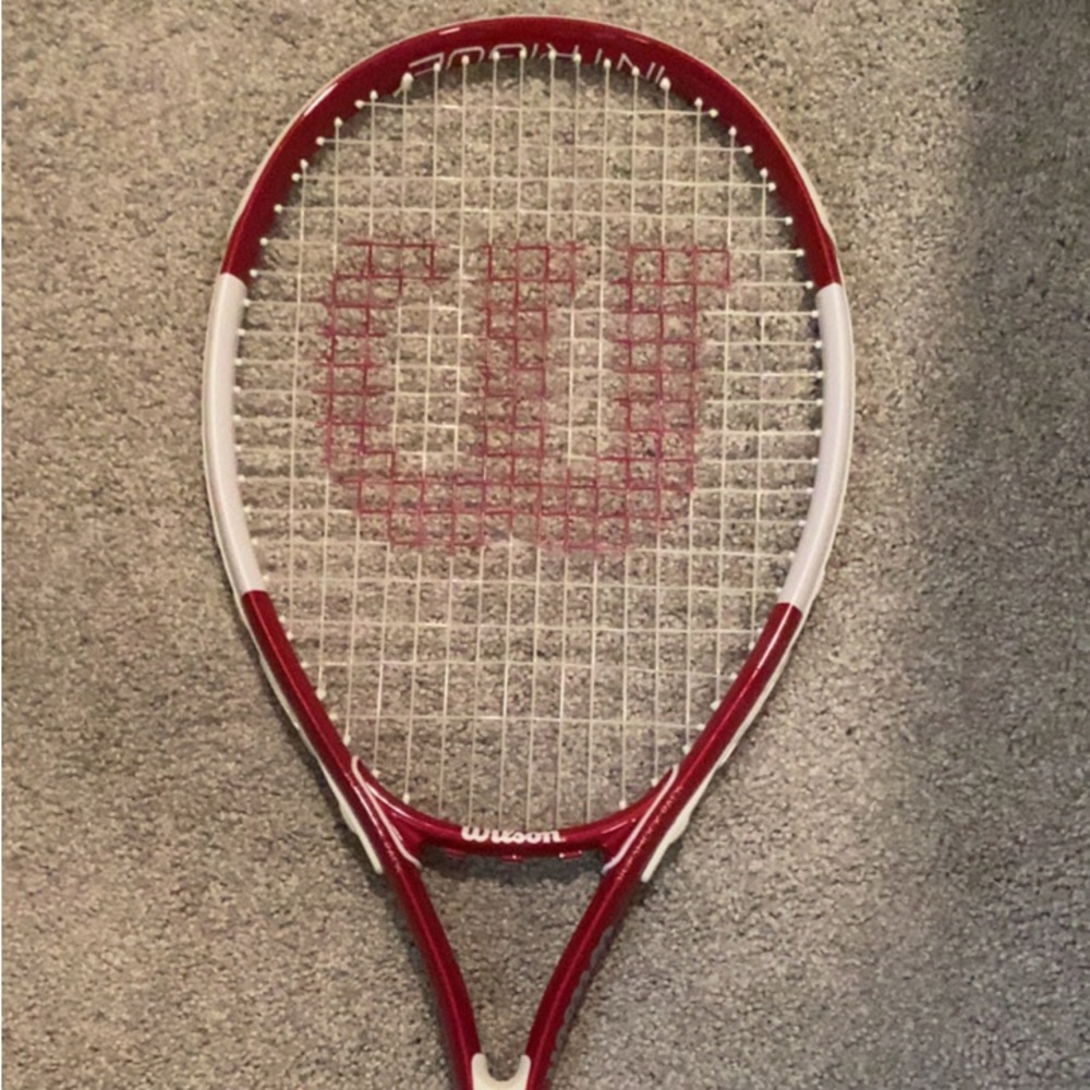 Wilson Red and White Outdoor Tennis Racket
